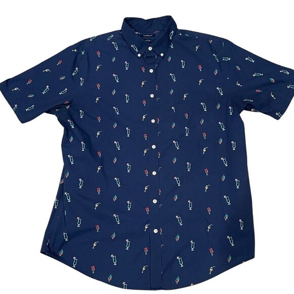 Croft & Barrow Men’s Tropical Drink Print Shirt – Size XLT - Picture 7 of 9